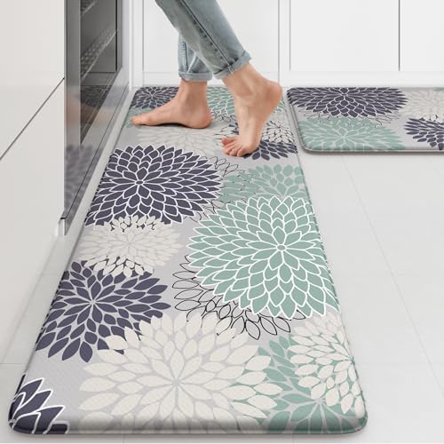 Anti Fatigue Kitchen Mat 2PCS Kitchen Mat for Floor Cushioned