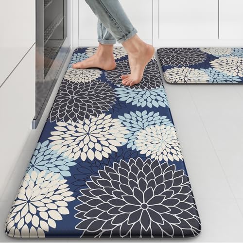 Anti Fatigue Kitchen Mats 2PCS Kitchen Mat for Floor Cushioned