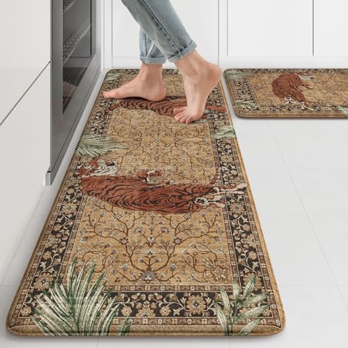 Kitchen Mats for Floor Anti Fatigue 17"x47"+17"x29"