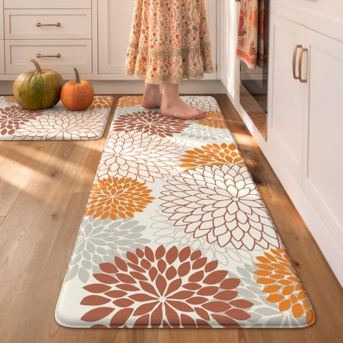 Kitchen Mats for Floor Cushioned Anti Fatigue 2PCS Fall…